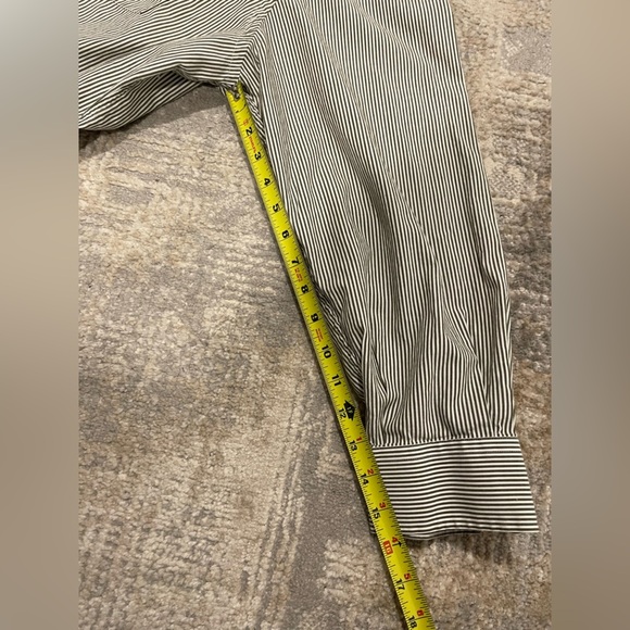 John Bartlett Statements Slim Fit Shirt Size 17 1/2 (32-33) Cotton Gray White - Picture 7 of 7